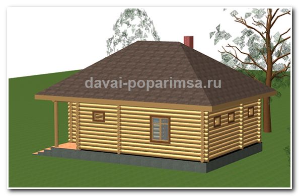 Баня с бассейном 6×8.5 метров