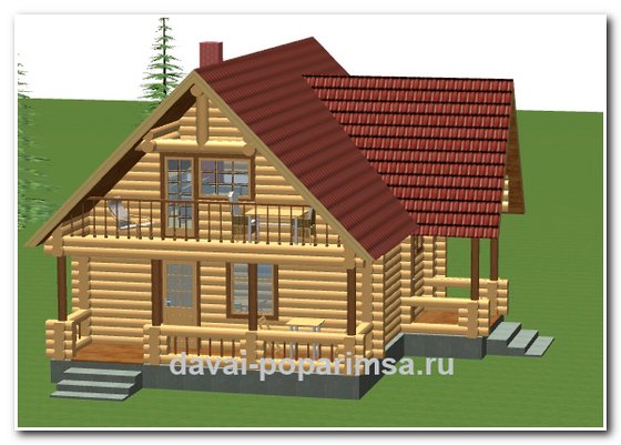 Планировка бани с мансардой 6х8 метров
